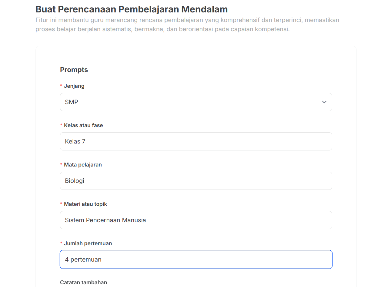 Langkah 3: Masukkan Input yang Diminta